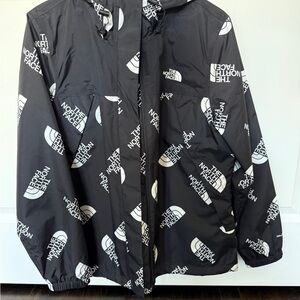 The North Face Black and White Logo Jacket